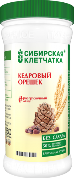 Изображение товара Клетчатка сибирская (кедровый орех), 280 г Клетчатка сибирская (кедровый орех), 280 г фотография