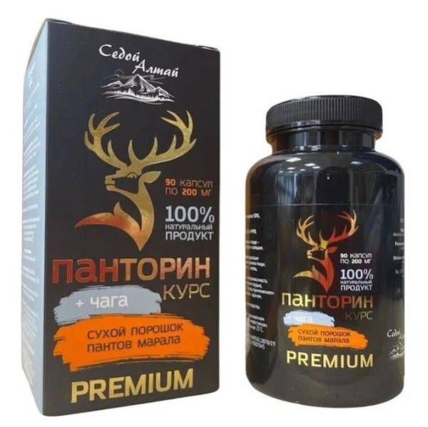 Изображение товара Панторин курс + Чага Фарм-Продукт 90 капсул Панторин курс + Чага Фарм-Продукт 90 капсул фотография