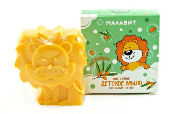 Изображение товара Малавит мыло детское фигурное Львенок облепиха 80г Малавит мыло детское фигурное Львенок облепиха 80г фотография