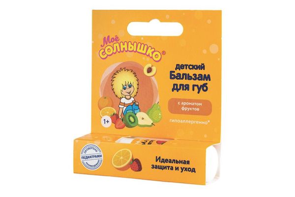 Изображение товара Бальзам детский для губ Мое солнышко с ароматом фруктов 2,8гр Бальзам детский для губ Мое солнышко с ароматом фруктов 2,8гр фотография