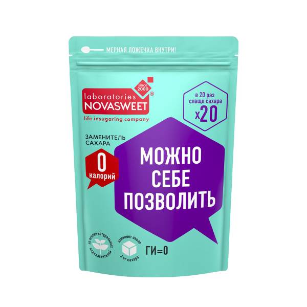 Изображение товара Заменитель сахара 20х Новасвит 150г Заменитель сахара 20х Новасвит 150г фотография