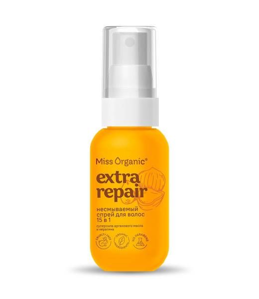 Изображение товара Спрей для волос несмываемый Экспресс-уход 15в1 Extra repair Miss Organic 40мл Спрей для волос несмываемый Экспресс-уход 15в1 Extra repair Miss Organic 40мл фотография